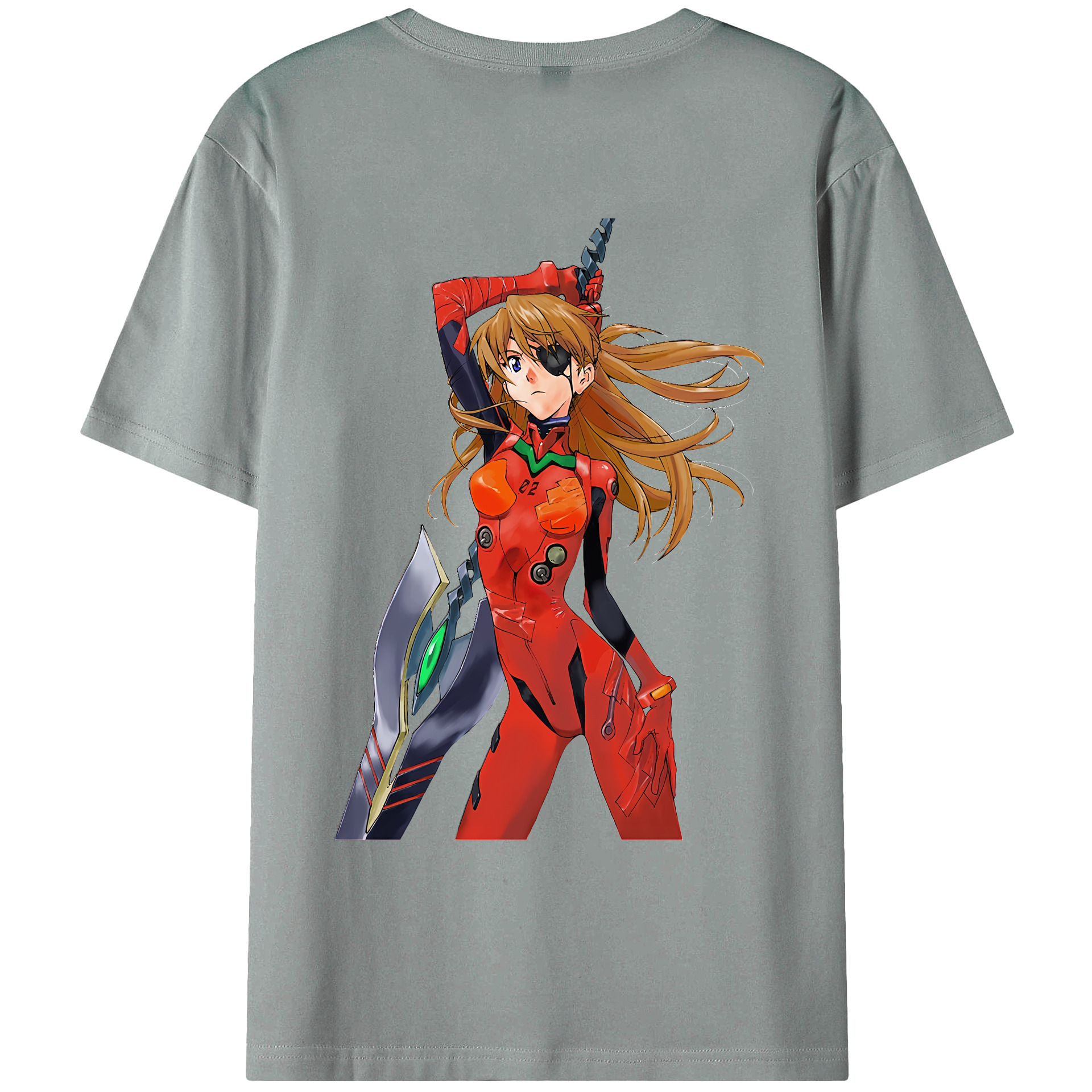 （画像用） EVA 新世紀エヴァンゲリオン 綿100％ メンズ半袖Tシャツ（バックプリント） 通気性